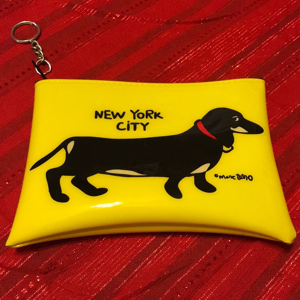 LIKE NEW Marc Tetro Dachshund Pouch with Key Ring